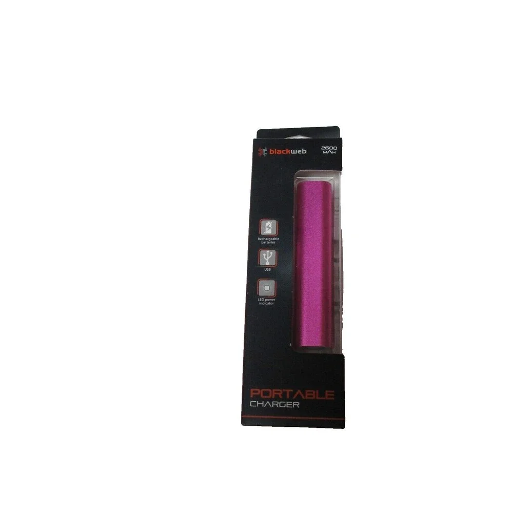 Blackweb Portable Charger 2600 mah 1 Amp PINK